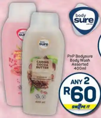 Pick n Pay PnP Bodysure Body Wash Assorted 400ml offer