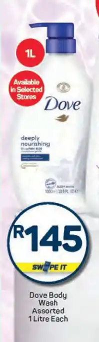 Pick n Pay Dove Body Wash Assorted 1 Litre Each offer