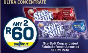 Pick n Pay Sta-Soft Concentrated Fabric Softener Assorted 500ml Refill offer