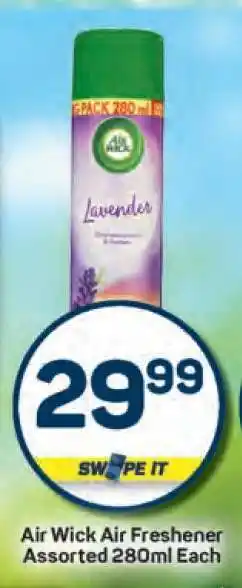 Pick n Pay Air Wick Air Freshener Assorted 280ml Each offer