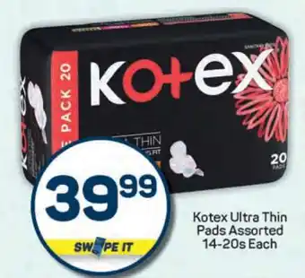 Pick n Pay Kotex Ultra Thin Pads Assorted 14-20s Each offer