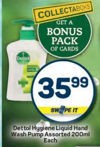 Pick n Pay Dettol Hygiene Liquid Hand Wash Pump Assorted 200ml Each offer