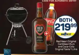 Pick n Pay Red Heart Original Caribbean Rum and Coca-Cola Original Taste 1 Litre offer