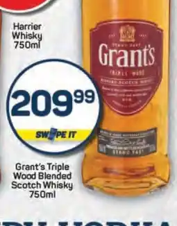 Pick n Pay Grant's Triple Wood Blended Scotch Whisky 750ml offer