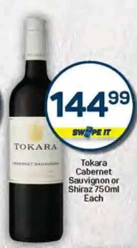 Pick n Pay Tokara Cabernet Sauvignon or Shiraz 750ml offer