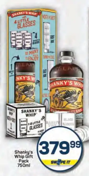 Pick n Pay Shanky's Whip Gift Pack 750ml offer