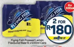 Pick n Pay Flying Fish Pressed Lemon Flavoured Beer 6 x 500ml Cans offer