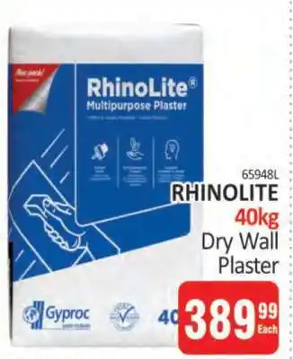KitKat Cash and Carry RHINOLITE 40kg Dry Wall Plaster offer