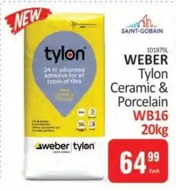 KitKat Cash and Carry WEBER Tylon Ceramic & Porcelain WB16 20kg offer