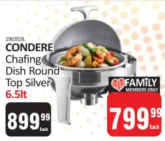 KitKat Cash and Carry CONDERE Chafing Dish Round Top Silver 6.5lt offer