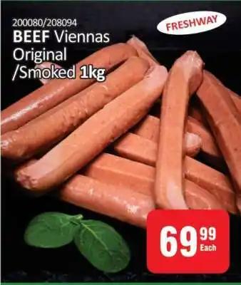 KitKat Cash and Carry BEEF Viennas Original/Smoked 1kg offer
