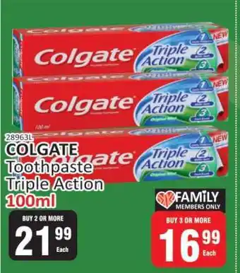 KitKat Cash and Carry COLGATE Toothpaste Triple Action 100ml offer