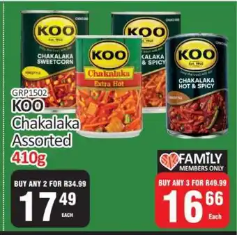 KitKat Cash and Carry Koo Chakalaka Assorted 410g offer