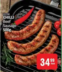 KitKat Cash and Carry CHILLI Beef Sausage 500g offer
