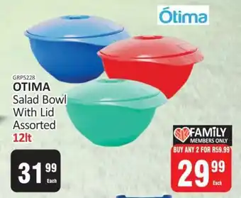 KitKat Cash and Carry OTIMA Salad Bowl With Lid Assorted 12lt offer