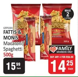 KitKat Cash and Carry Fattis & Monis Macaroni/Spaghetti 500g offer