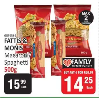 KitKat Cash and Carry Fattis & Monis Macaroni/Spaghetti 500g offer