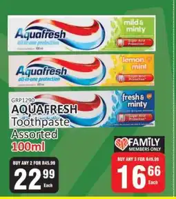 KitKat Cash and Carry Aquafresh Toothpaste Assorted 100ml offer