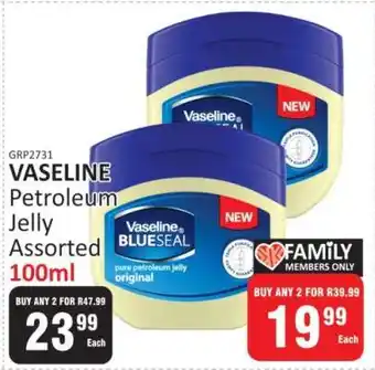 KitKat Cash and Carry VASELINE Petroleum Jelly Assorted 100ml offer