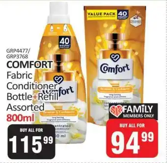 KitKat Cash and Carry COMFORT Fabric Conditioner Bottle+Refill Assorted 800ml offer