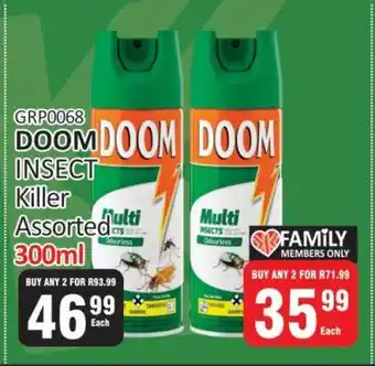 KitKat Cash and Carry DOOM INSECT Killer Assorted 300ml offer
