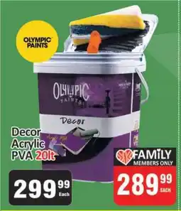 KitKat Cash and Carry Olympic Paints Decor Acrylic PVA 20lt offer