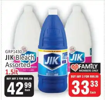 KitKat Cash and Carry JIK Bleach Assorted 1.5lt offer