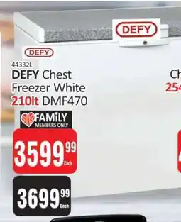 KitKat Cash and Carry DEFY Chest Freezer White 210lt DMF470 offer