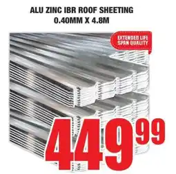 Boxer ALU ZINC IBR ROOF SHEETING offer