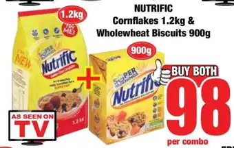 Boxer NUTRIFIC Cornflakes 1.2kg & Wholewheat Biscuits 900g offer