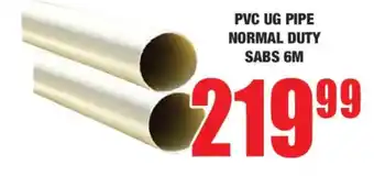 Boxer PVC UG PIPE NORMAL DUTY SABS 6M offer