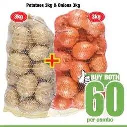 Boxer Potatoes 3kg & Onions 3kg offer