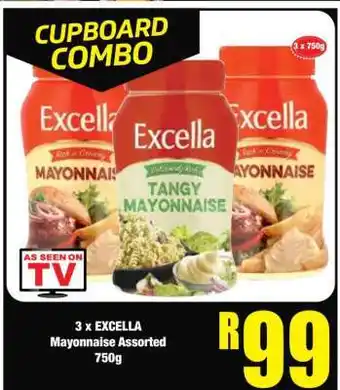 Boxer 3 x EXCELLA Mayonnaise Assorted 750g offer