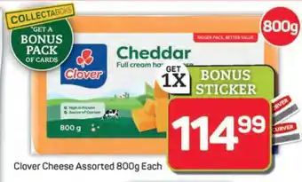 Pick n Pay Hypermarket Clover Cheese Assorted 800g offer