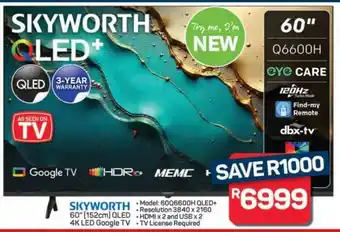 Pick n Pay Hypermarket SKYWORTH QLED+ 60 offer