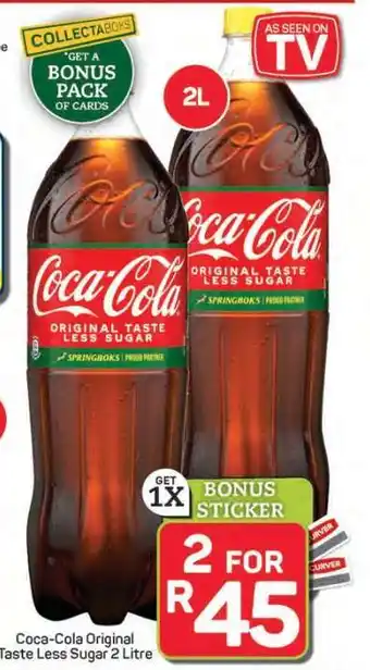 Pick n Pay Hypermarket Coca-Cola Original Taste Less Sugar 2 Litre offer