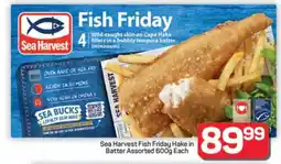 Pick n Pay Hypermarket Sea Harvest Fish Friday Hake in Batter Assorted 600g Each offer