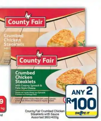Pick n Pay Hypermarket County Fair Crumbed Chicken Steaklets offer