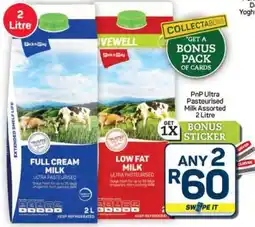 Pick n Pay Hypermarket PnP Ultra Pasteurised Milk Assorted 2 Litre offer