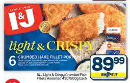Pick n Pay Hypermarket I&J Light & Crispy Crumbed Fish Fillets offer