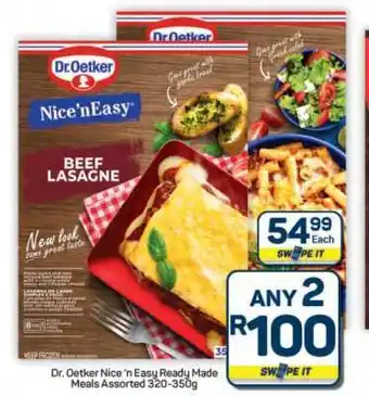 Pick n Pay Hypermarket Dr. Oetker Nice 'n Easy Ready Made Meals Assorted 320-350g offer