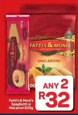 Pick n Pay Hypermarket Fatti's & Moni's Spaghetti or Macaroni 500g offer