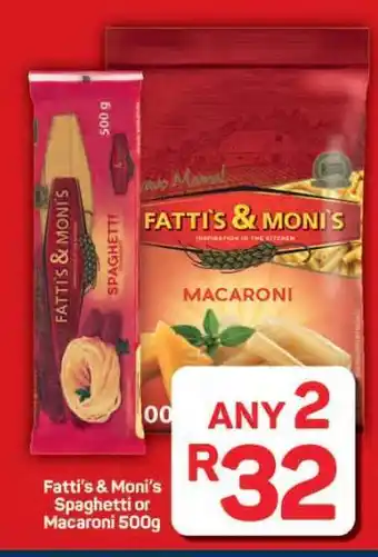 Pick n Pay Hypermarket Fatti's & Moni's Spaghetti or Macaroni 500g offer
