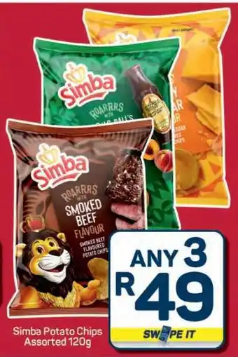 Pick n Pay Hypermarket Simba Potato Chips Assorted 120g offer