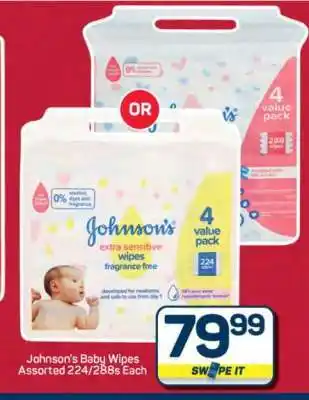 Pick n Pay Hypermarket Johnson's Baby Wipes offer
