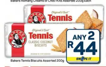 Pick n Pay Hypermarket Bakers Tennis Biscuits Assorted 200g offer