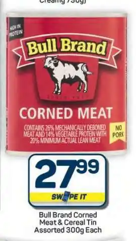 Pick n Pay Hypermarket Bull Brand Corned Meat & Cereal Tin offer