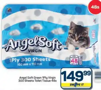 Pick n Pay Hypermarket Angel Soft Green 1Ply Virgin 300 Sheets Toilet Tissue 48s offer