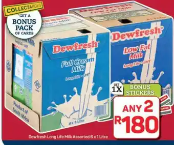 Pick n Pay Hypermarket Dewfresh Long Life Milk Assorted 6 x 1 Litre offer