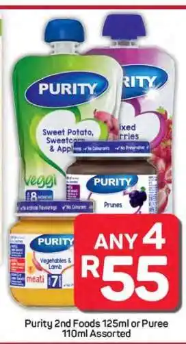 Pick n Pay Hypermarket Purity 2nd Foods or Puree offer